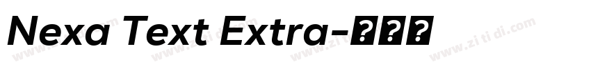 Nexa Text Extra字体转换 Nexa Text Extra字体转换